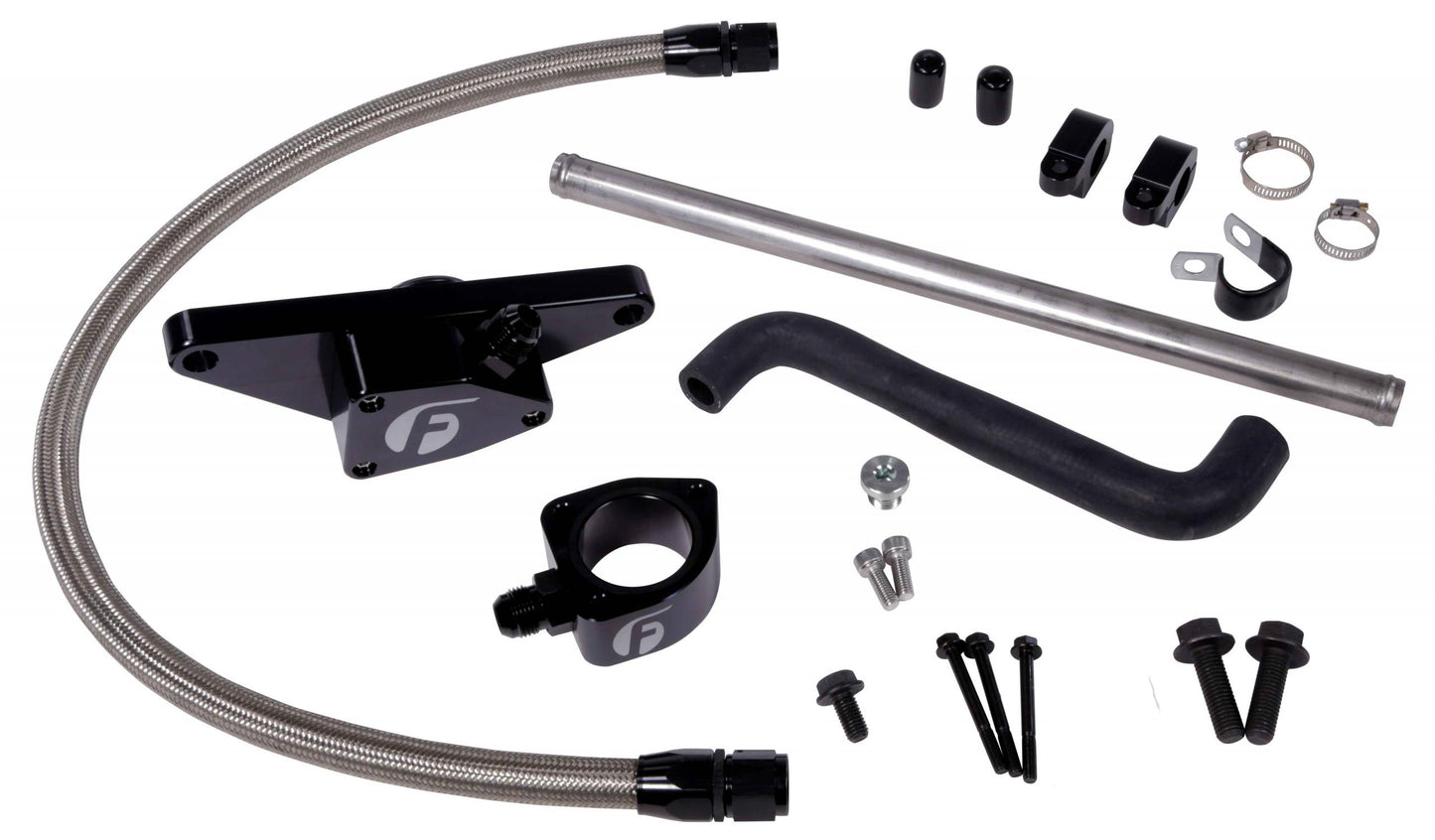 Fleece Performance Coolant Bypass Kit for 2003-2005 Cummins 5.9L with Automatic Transmission- Stainless Braided Line
