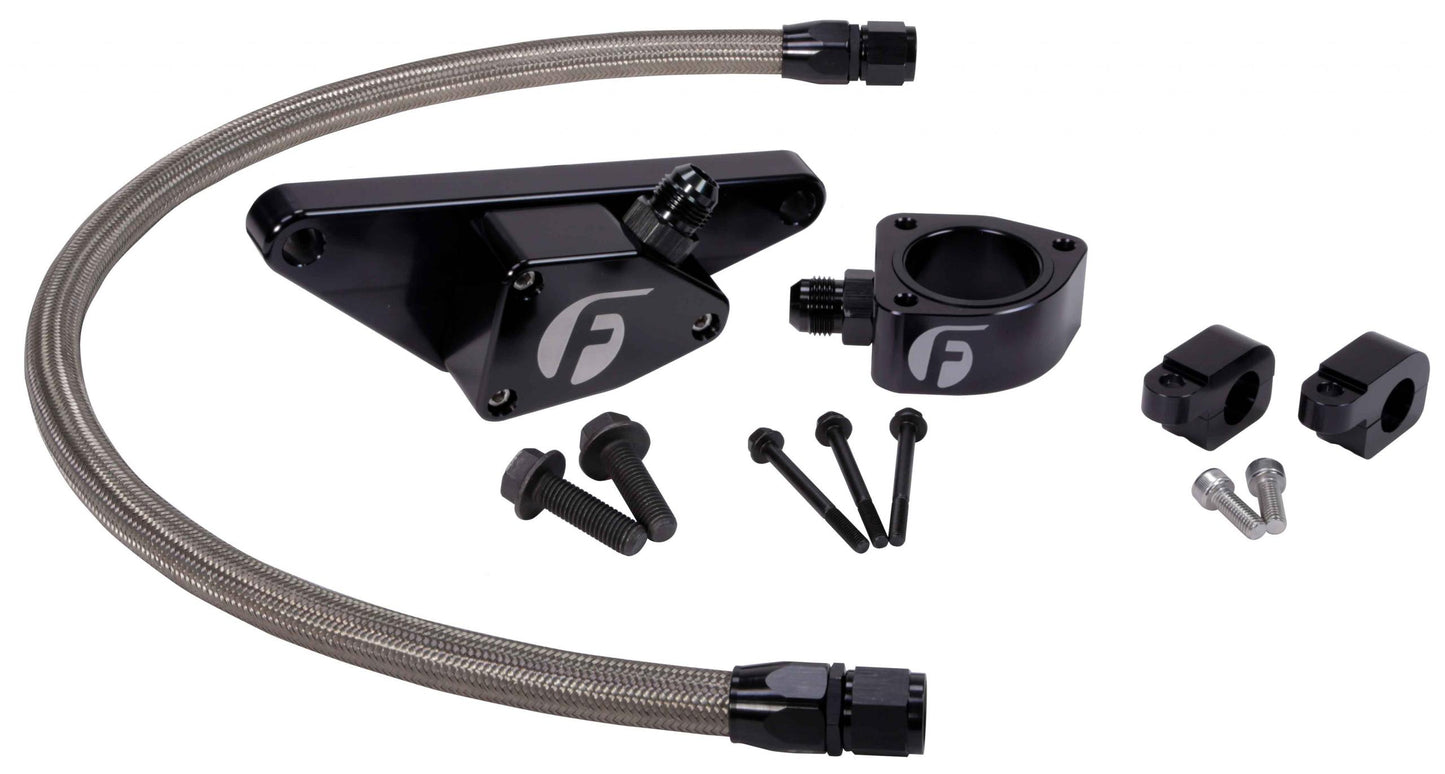 Fleece Performance Coolant Bypass Kit for 2003-2007 Cummins 5.9L with Manual Transmission- Stainless Braided Line