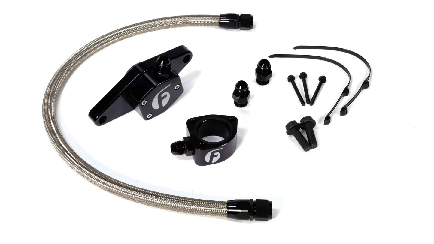 Fleece Performance Coolant Bypass Kit for 1998.5-2002 Cummins 5.9L- Stainless Braided Line