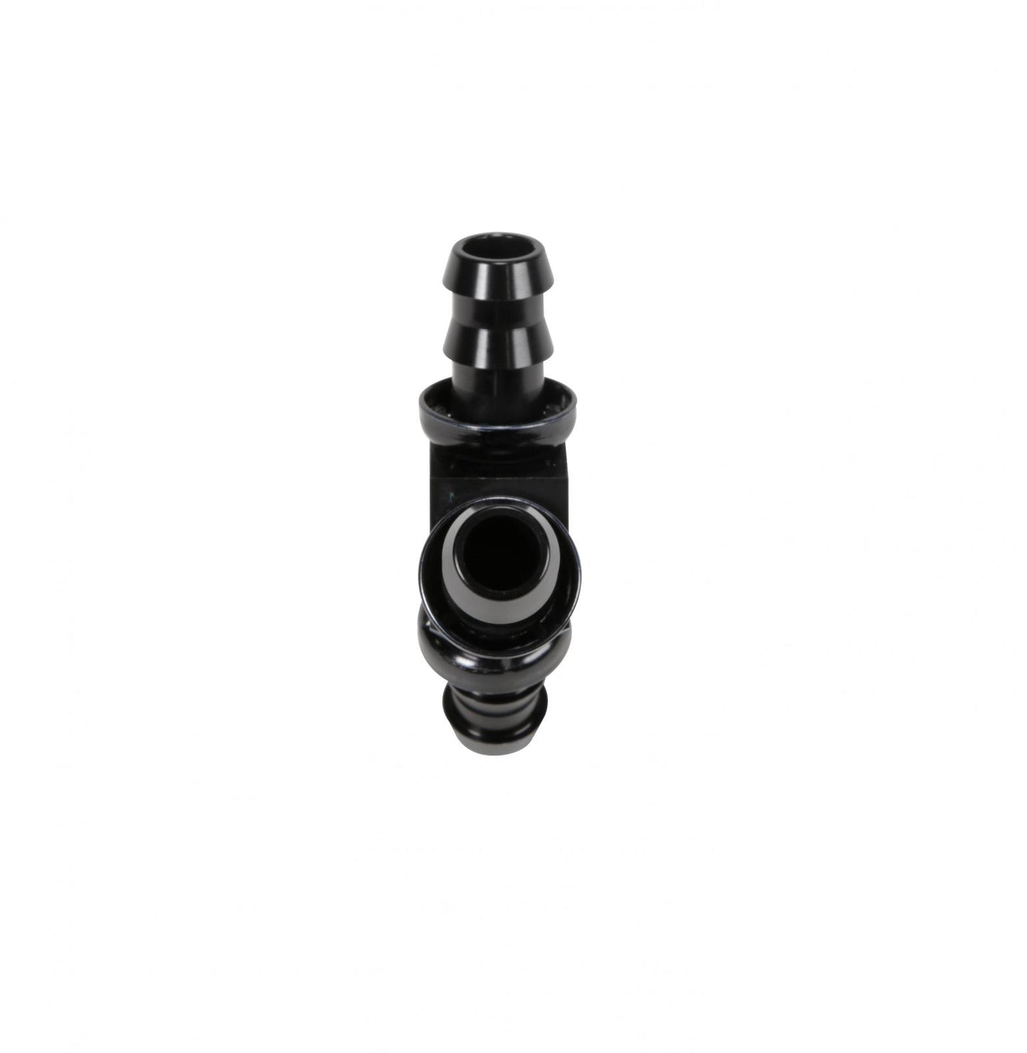 Fleece Performance 1/2 Inch Black Anodized Aluminum Y Barbed Fitting- for -8AN Pushlock Hose