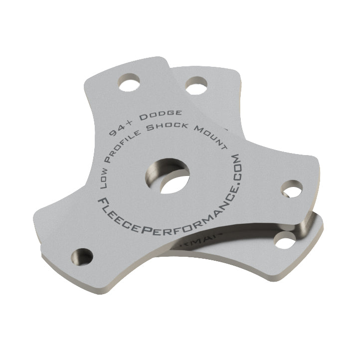 Fleece Performance Low Profile Shock Mounts for 1994-2012 Cummins 5.9L/6.7L