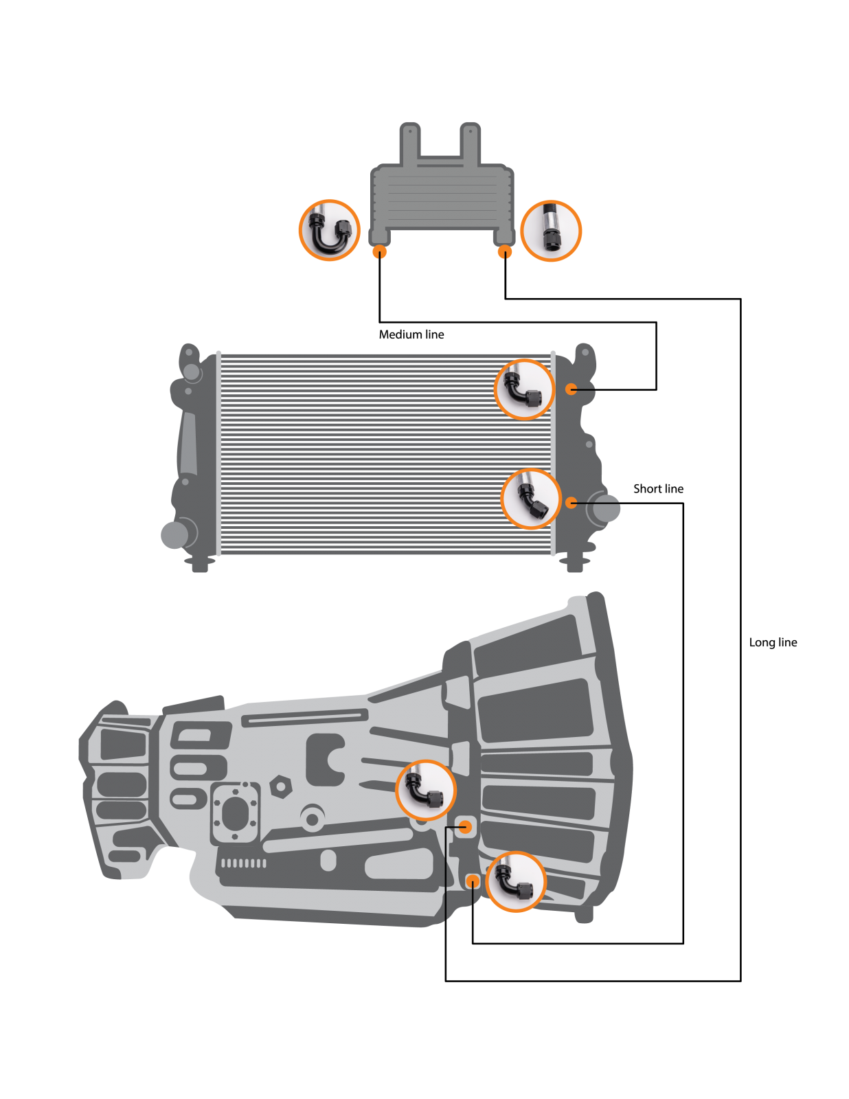 Fleece Performance Heavy Duty Replacement Transmission Cooler Lines for 2015-2016 LML Duramax 6.6L