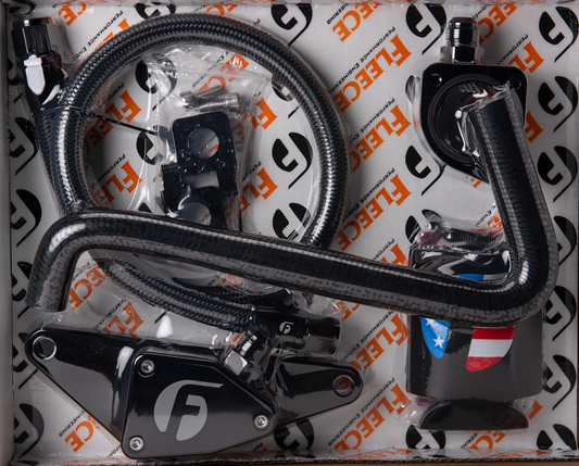 Fleece Performance Coolant Bypass Kit for 2006-2007 Cummins 5.9L with Automatic Transmission- Stainless Braided Line