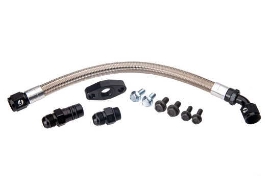 Fleece Performance Turbocharger Drain Tube Kit for Cummins 2nd Gen Swaps